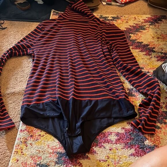 J crew xl striped Bodysuit - Picture 2 of 7